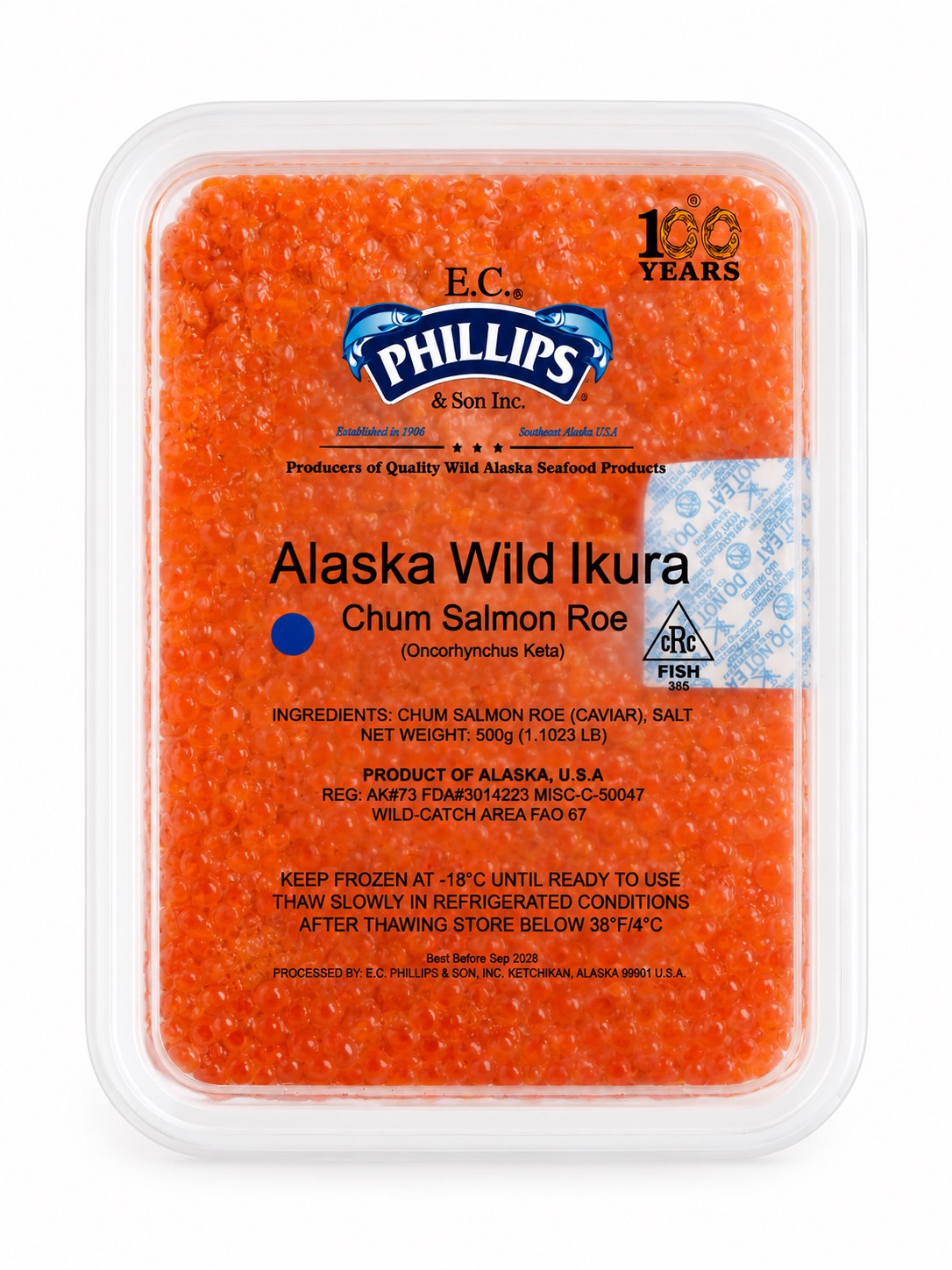 Phillips Keta Chum Salmon Roe 500g (NEW 2026 SEASON)