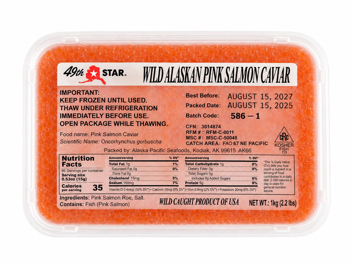 49th Star Pink Salmon Roe 1kg (2025 season)