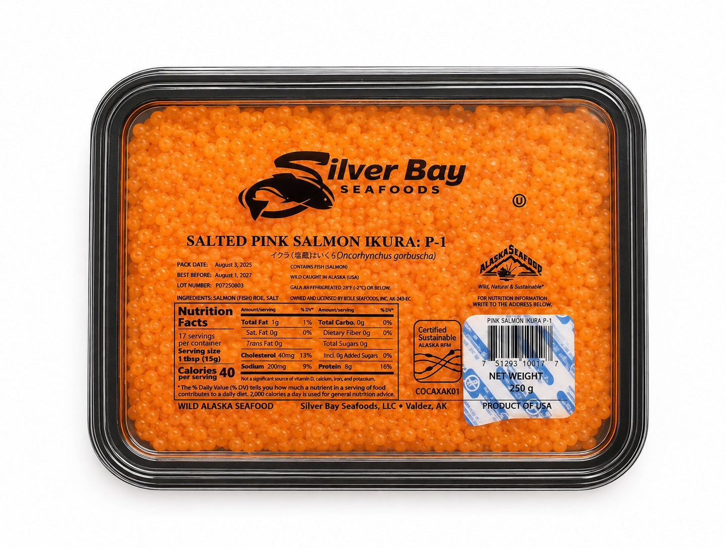 Silver Bay Pink Salmon Roe 250g